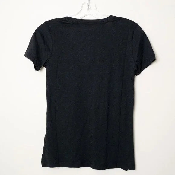 Madewell Whisper Cotton V Neck Pocket Tee Relaxed Fit Lightweight Black - Picture 3 of 9